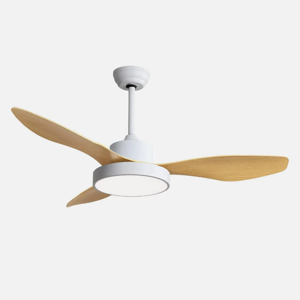 Nº26 Ventilador Dc Hayate 24w 2650lm Blanco/haya 3aspas 97d 3000-4000-6000k Remoto,memoria Y Temporizador