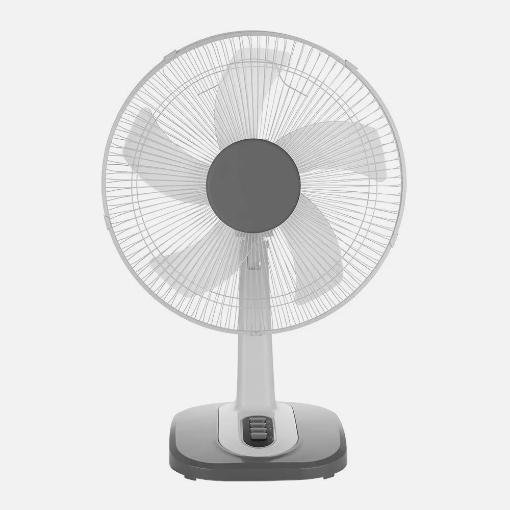 VENTILADOR SOBREMESA ARROYO GRANDE BLANCO/GRIS 3VEL 45W 5 ASPAS OSCILANTE Y ROTATORIO 65X43X26CM