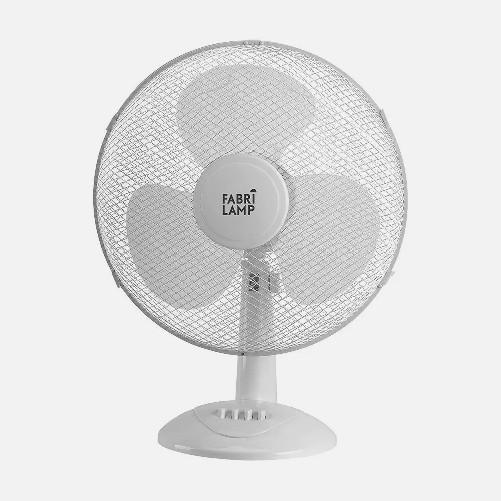 Ventilador Sobremesa Cape Grande Blanco 3 Vel. 40w Oscilante 3 Aspas Blancas 53x43x25 Cm 