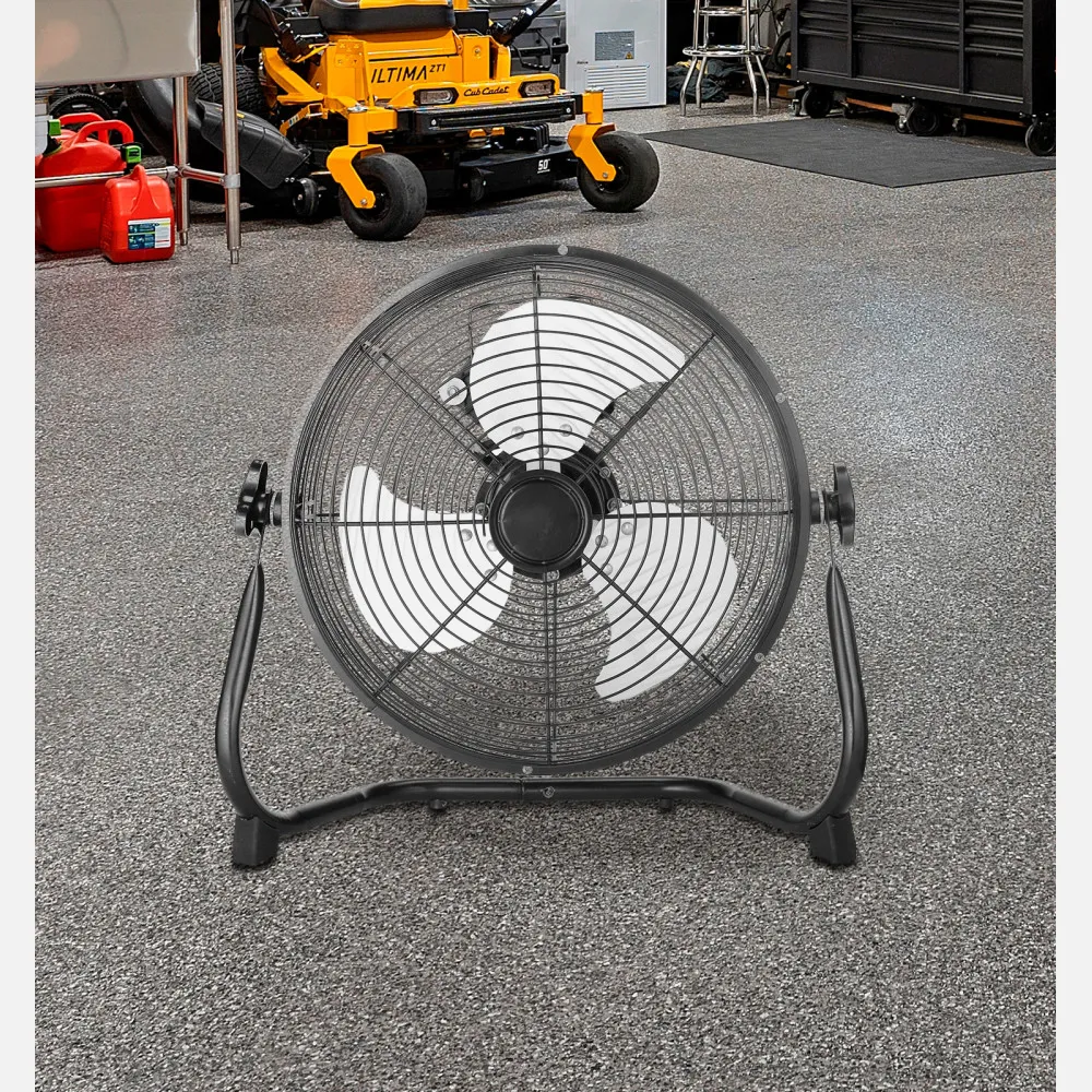 Ventilador Industrial Midas 120w Negro/cromo 55d 3 Velocidades,orientable 59x62x22 Cm 