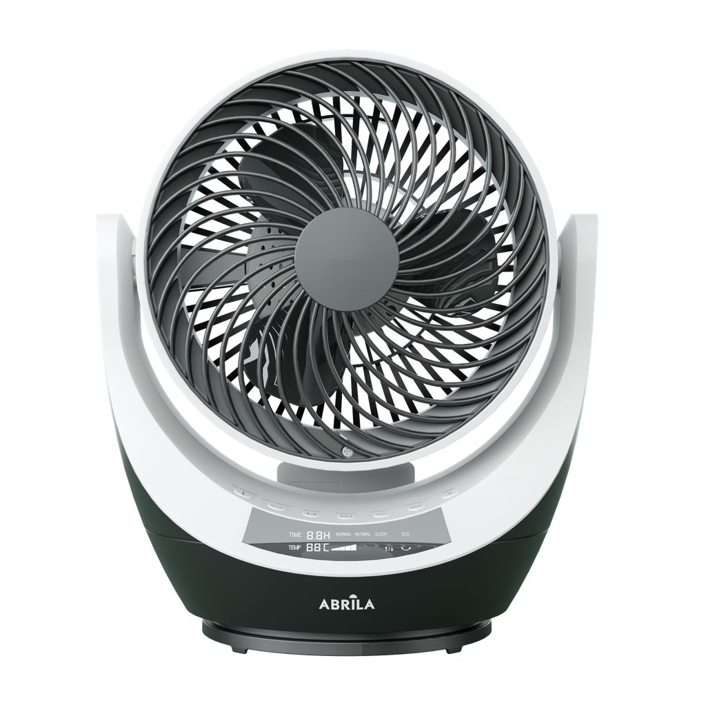 Ventilador Sobremesa Navia Negro/blanco 40w 4velocidades Orientable Rotatorio,remoto,temporizador Y Display 