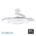 Nº5 Ventilador Dc Dani 72w 7200lm Blanco 3aspas 6velocidades 108d 3000-4000-6000k Remoto+memoria+temporizador 24