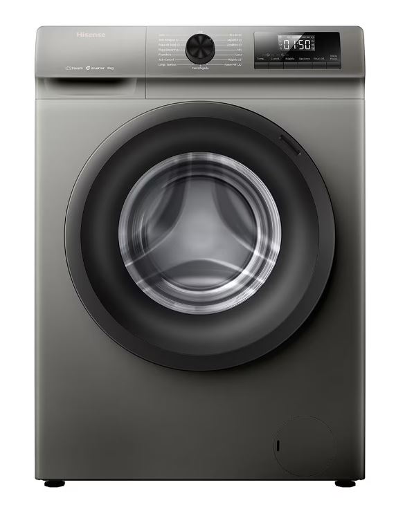 [036900300052] LAVADORA HISENSE WF1Q8041BT 8KG 1400RPM A-20% GRIS
