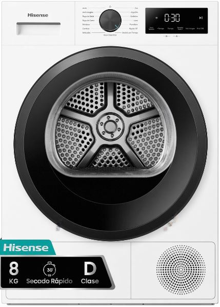 [036900360006] SECADORA HISENSE DH1I800UWDE 8KG B.CALOR D BLANCO