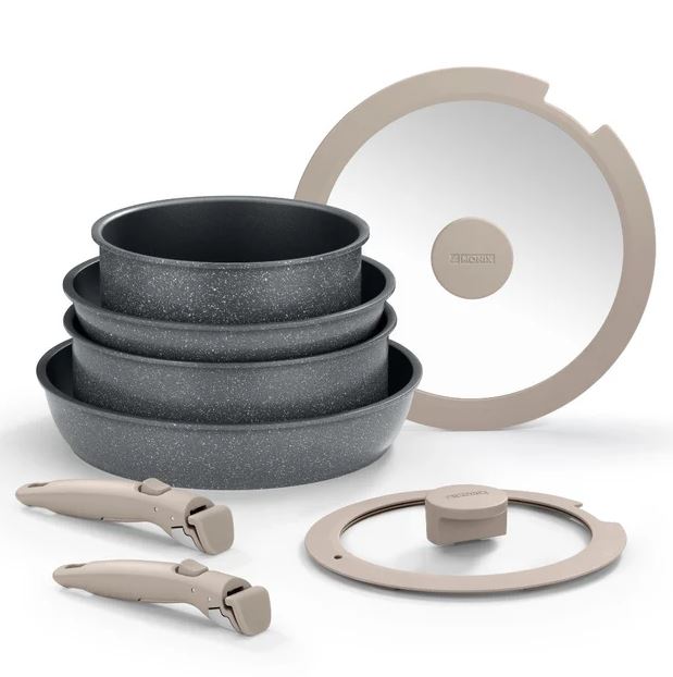 BATERIA COCINA MONIX M839908 8PZ ONE CLICK PIETRA
