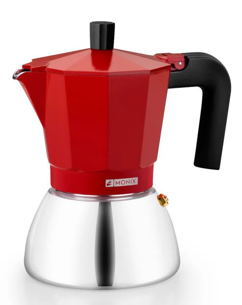 CAFETERA MONIX M863109 9TZ INDUCCION ROJO