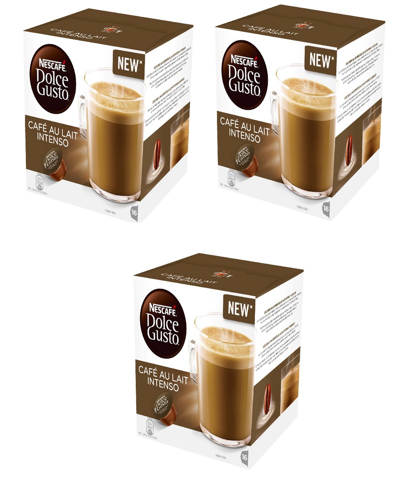 PACK 3 CAJAS DOLCE GUSTO CAFE AU LAIT INTENSO X16