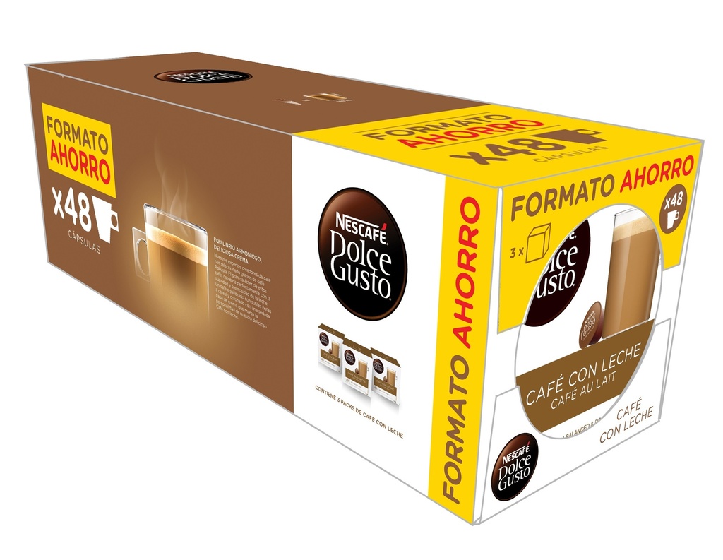 PACK 3 CAJAS DOLCE GUSTO CAFE AU LAIT PACK AHORRO