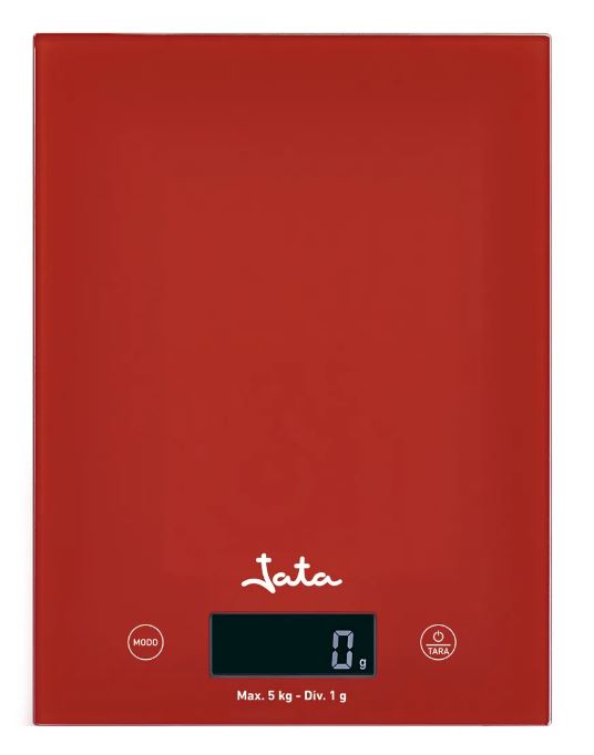 BALANZA COCINA JATA HBAL7292 ELECTRONICA 5KG ROJO