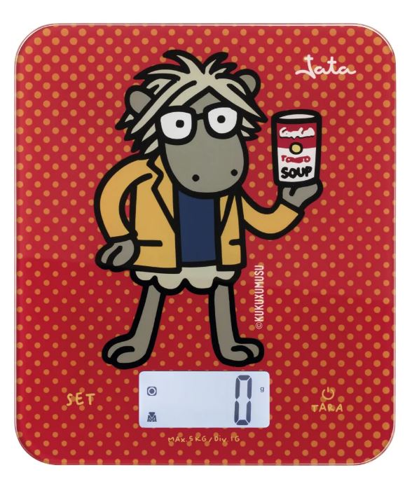 BALANZA COCINA JATA HBAL1752 ELECTRONICA 5KG ROJO
