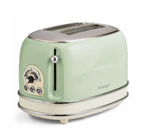 TOSTADOR ARIETE 155/14 2 RANURAS 810W VERDE VINTAG
