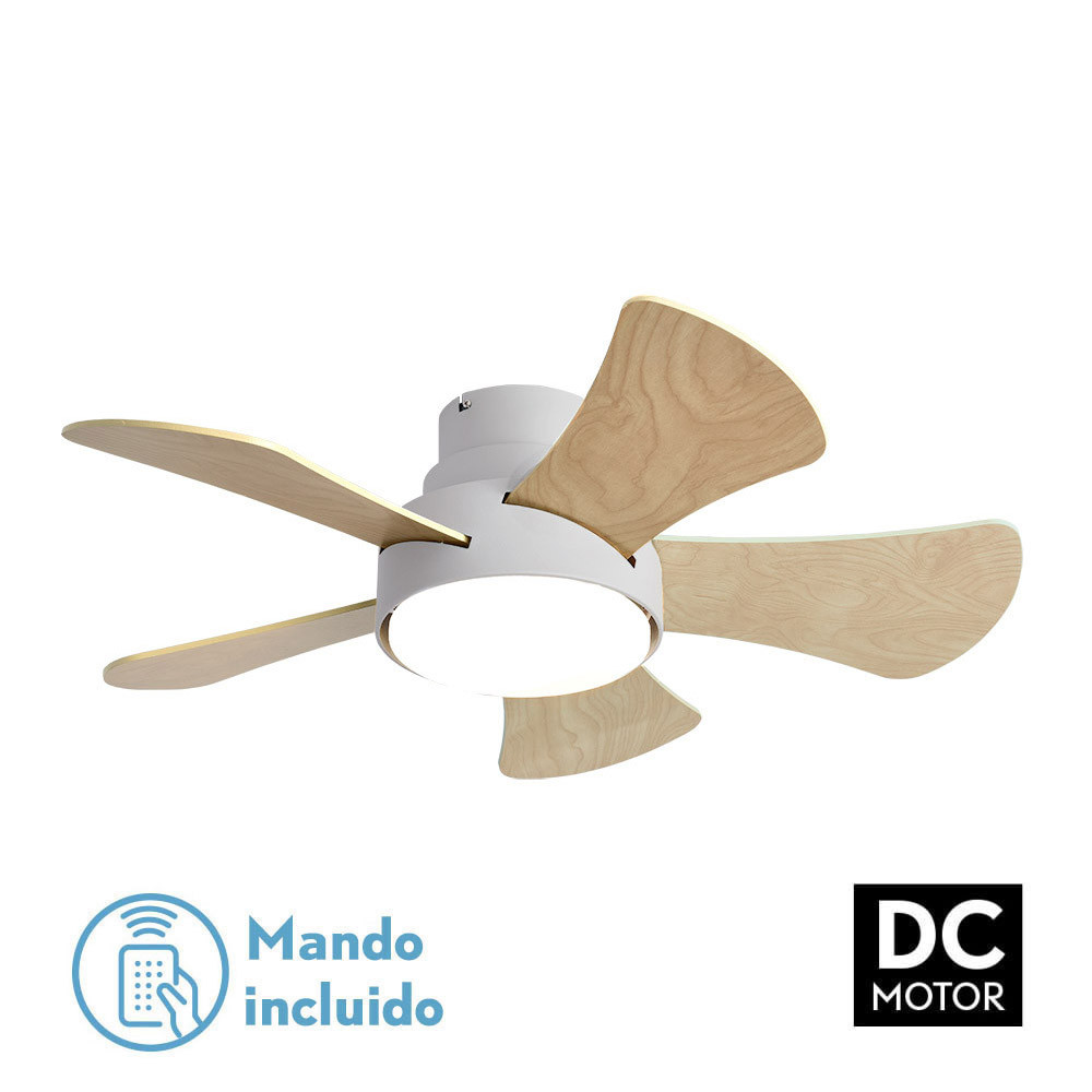 VENTILADOR 25W DC BLANCO GREGARIO 5 ASPAS REV. BLANCA/HAYA 6 VEL. 3000-4000-6000K 82D REMOTO,MEMORIA Y TEMPORIZADOR Nº4 