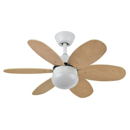 [175891533] Nº15 Ventilador Dc Marta 36w Niquel 5 Aspas Rev. Haya/plata 41x76d 3060lm C/ Remoto, Memoria Y Temporizador 3000k,4000k,6000k